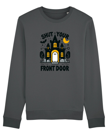 Shut your front door - cute yellow  ghost Anthracite
