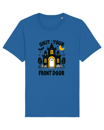 Shut your front door - cute yellow  ghost Royal Blue