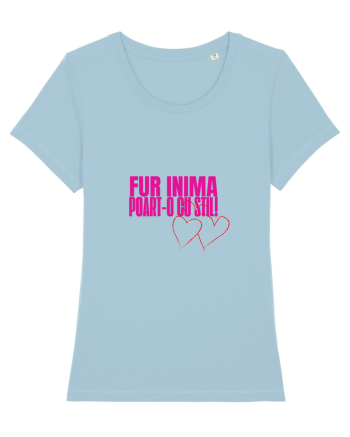 Fur inima, poart-o cu stil Sky Blue
