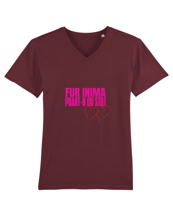Fur inima, poart-o cu stil Burgundy