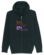90% Cafea, 10%talent Hanorac cu fermoar Unisex Connector