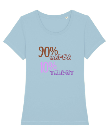 90% Cafea, 10%talent Sky Blue