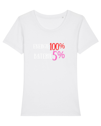 Energie 100%,Baterie  5% White