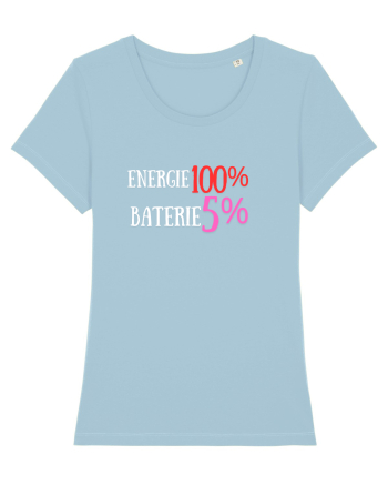 Energie 100%,Baterie  5% Sky Blue