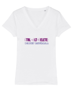 Soluție universala  Tricou mânecă scurtă guler V Damă Evoker