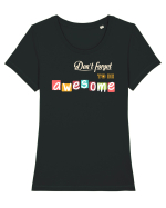 Nu uita să fii diferit Tricou mânecă scurtă guler larg fitted Damă Expresser