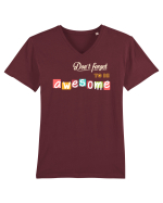 Nu uita să fii diferit Tricou mânecă scurtă guler V Bărbat Presenter