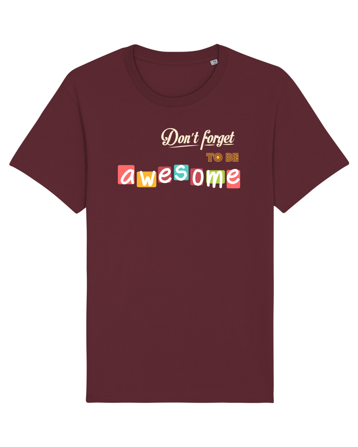 Tricou mânecă scurtă Unisex Rocker Burgundy