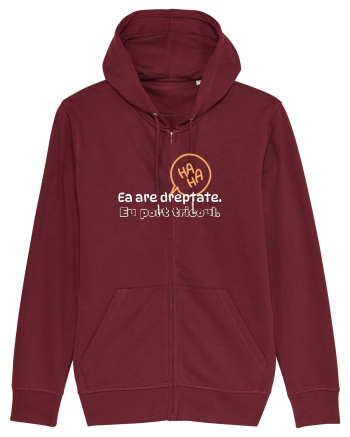 Ea are dreptate. Eu port tricoul  Burgundy
