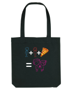 Tu+eu+pizza=love Sacoșă textilă