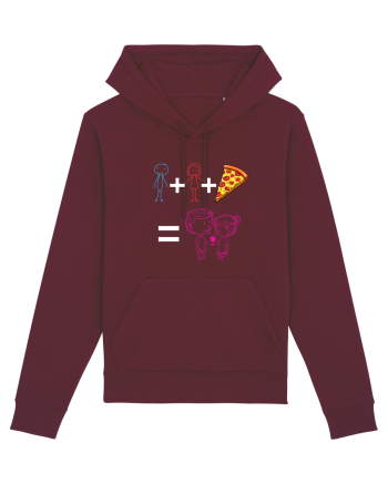 Tu+eu+pizza=love Burgundy
