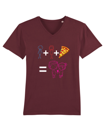 Tu+eu+pizza=love Burgundy