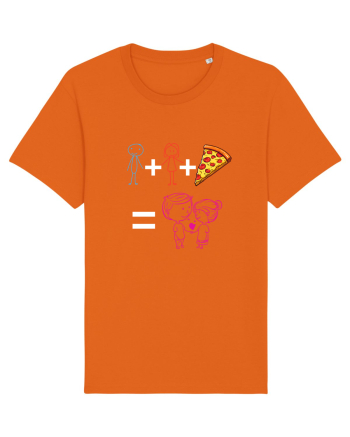 Tu+eu+pizza=love Bright Orange