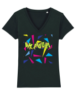 Am figuri Tricou mânecă scurtă guler V Damă Evoker