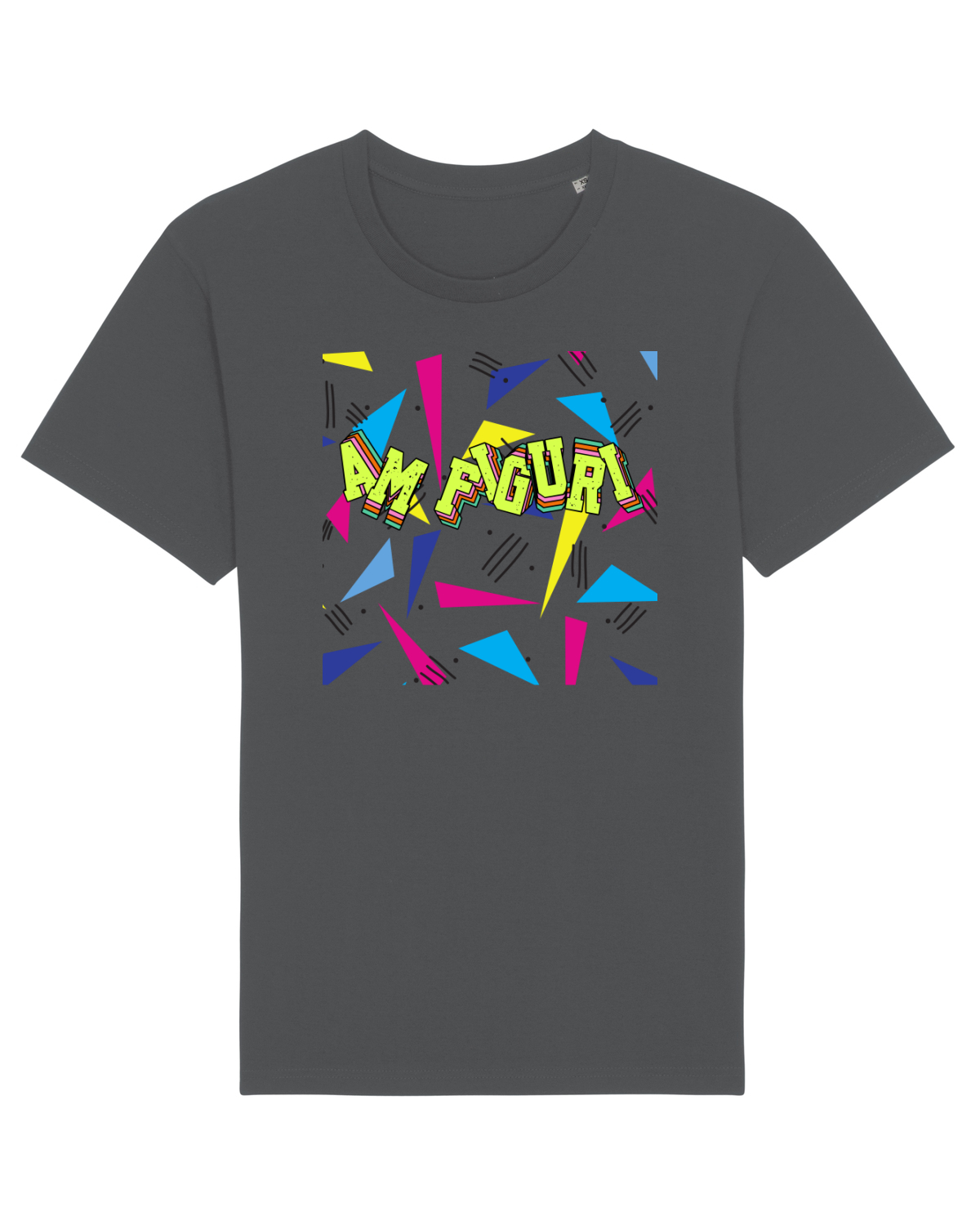 Tricou mânecă scurtă Unisex Rocker Anthracite