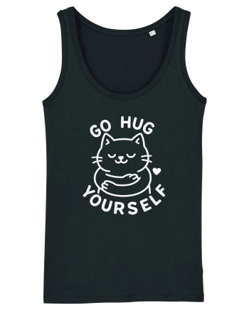 Go hug yourself - White cat style Black