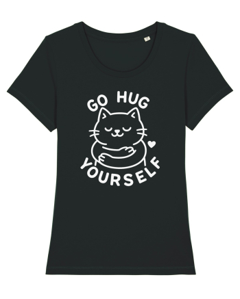 Go hug yourself - White cat style Black