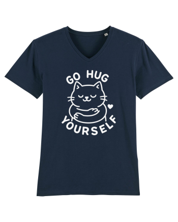 Go hug yourself - White cat style French Navy
