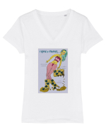 Travel Girl Tricou mânecă scurtă guler V Damă Evoker