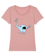 Pui de elefant Tricou mânecă scurtă guler larg fitted Damă Expresser