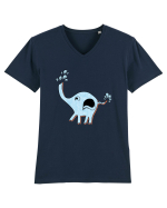 Pui de elefant Tricou mânecă scurtă guler V Bărbat Presenter