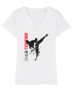 Taekwondo Tricou mânecă scurtă guler V Damă Evoker