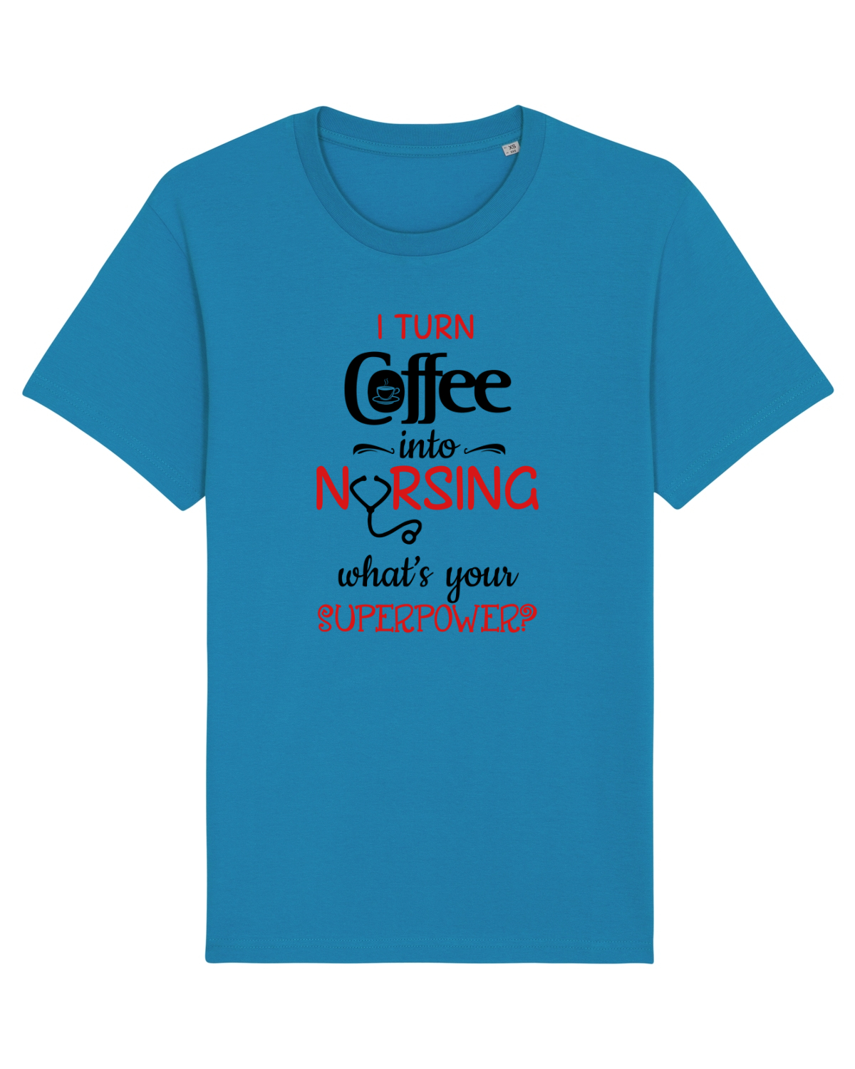 Tricou mânecă scurtă Unisex Rocker Azur