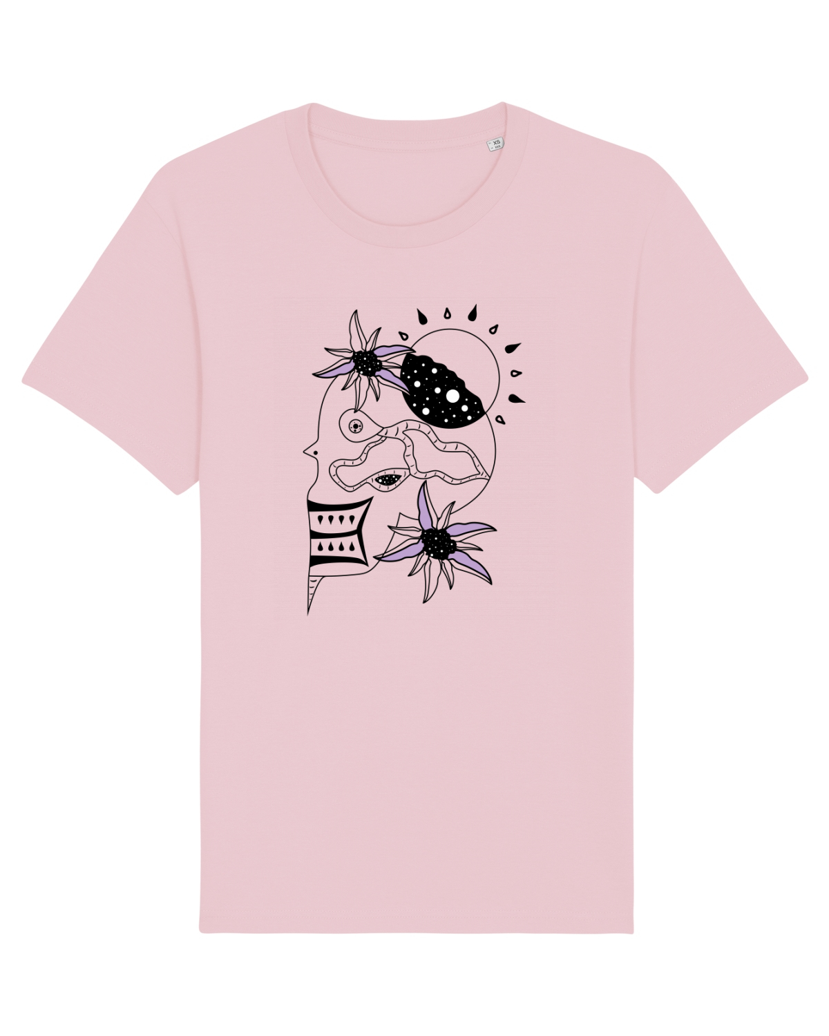 Tricou mânecă scurtă Unisex Rocker Cotton Pink