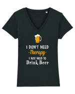 Drink Beer Tricou mânecă scurtă guler V Damă Evoker