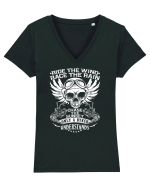 Biker Tricou mânecă scurtă guler V Damă Evoker