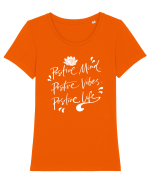 Positive  Tricou mânecă scurtă guler larg fitted Damă Expresser