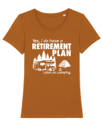 Retirement Plan Tricou mânecă scurtă guler larg fitted Damă Expresser