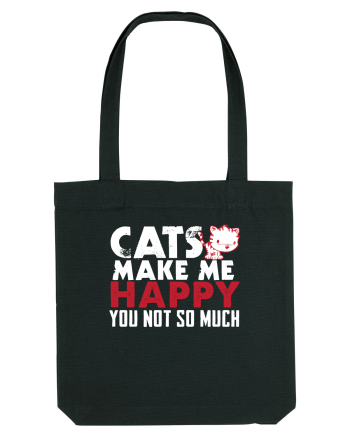 Cats make me happy Black