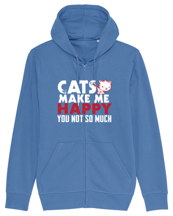 Cats make me happy Bright Blue