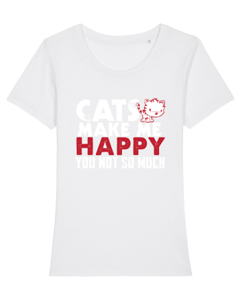 Cats make me happy White