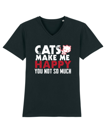 Cats make me happy Black