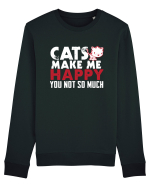 Cats make me happy Bluză mânecă lungă Unisex Rise