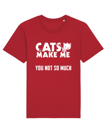 Cats make me happy Red
