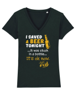 I saved a Beer Tricou mânecă scurtă guler V Damă Evoker
