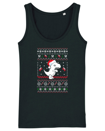Funny Christmas T-rex Black