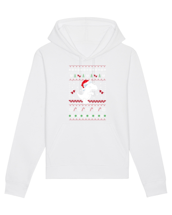 Funny Christmas T-rex White