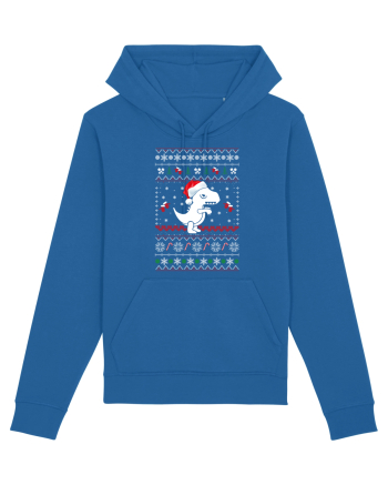 Funny Christmas T-rex Royal Blue