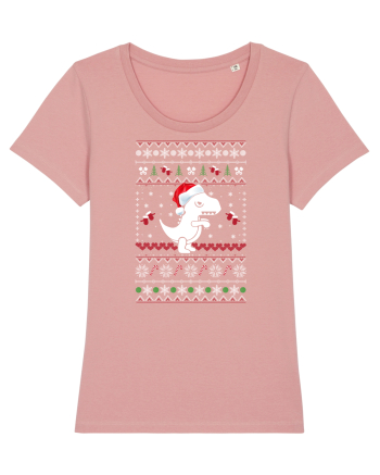Funny Christmas T-rex Canyon Pink