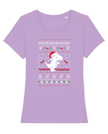 Funny Christmas T-rex Lavender Dawn