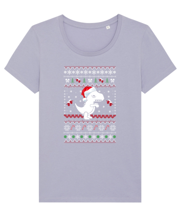 Funny Christmas T-rex Lavender