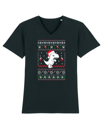 Funny Christmas T-rex Black