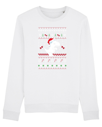Funny Christmas T-rex White