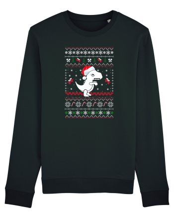 Funny Christmas T-rex Black