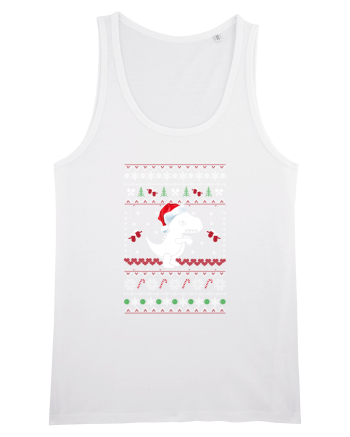Funny Christmas T-rex White