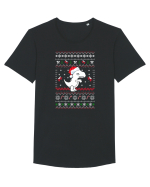 Funny Christmas T-rex Tricou mânecă scurtă guler larg Bărbat Skater
